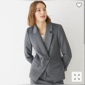 J. Crew Devon Blazer in Drapey Flannel Size 4 Wool Blend EUC